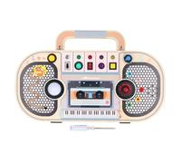 Enregistreur sonore pour Tableau sensoriel en Bois pour Enfants, Jouet sensoriel en Bois avec lumière LED, magnétophone analogique éducatif pour garçons et Filles, Tableau