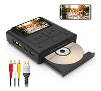 Enregistreur VHS vers DVD avec écran LCD et entrée HDMI/AV, conversion analogique en numérique de VHS, magnétoscope, Hi8, caméscope en DVD/USB/SD, pas besoin de PC, copie de smartphone vers DVD/USB/SD