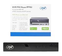 PNI NVR PoE IP710J – 10 canaux 4K 8MP, 4 PoE + 6 IP, avec switch PNI PoE ou H.265