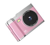 Enregistreur vidéo portable 4K Appareil photo numérique 2 4 pouces avec 2 objectifs et fonction de protection électronique contre les tremblements pour les amateurs de voyage. Design portable