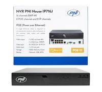 Enregistreur vidéo réseau (NVR) - PNI - IP716J - 16 canaux 4K - Détection de formes humaines - Noir