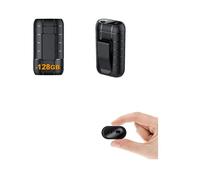 Enregistreur vocal 500 heures d'autonomie 128 Go Aimant intégré Mini audio activé Dictaphone Enregistrement professionnel Micro