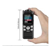 Enregistreur vocal audio numérique professionnel activé par la voix",8 Go,16 Go,32 Go,suppression du bruit,prise en charge PCM statique,OTG,WAV,"lecteur MP3 - Type Black-8 GO #C