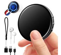Enregistreur Vocal avec 64 Go de Mémoire, Rechargeable par USB, Dictaphone Enregistreur Vocal et Activation Vocale, Mini Enregistreur Vocal pour Cours, Réunions et Entretiens Dictaphone
