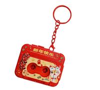 Enregistreur Vocal Du Nouvel An Ornement Funny Music Box Pendant Keychain Butter Battery Recorder Chain Chain Toy For Kids