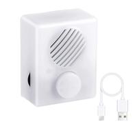 Enregistreur vocal - Enregistreur de son à piles, extractible de musique ABS blanc avec câble audio USB | Mémoire de messages multiples de 360 secondes, contrôle du volume, pa