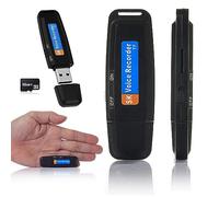 Enregistreur Vocal Espion Discret | Micro Espion Enregistreur Audio 32 Go Pour Réunions, Interviews, Cours | Micro d’Écoute À Distance Invisible, 500 Heures D'enregistrement, Portable, Autonomie 9H NF