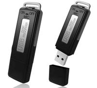 Enregistreur Vocal Espion Discret | Micro Espion Enregistreur Audio HD 8 Go Pour Réunions, Interviews, Cours | Micro d’Écoute À Distance Invisible, 500 Heures D'enregistrement, Portable, Autonomie 13H