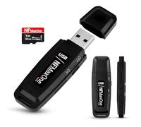 Enregistreur vocal espion numérique avec microSD de 32 Go inclus | Mini enregistreur audio idéal pour réunions, interviews, cours | Graveur USB espion portable jusqu'à 500 heures d'enregistrement