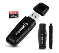 Enregistreur vocal espion numérique avec microSD de 32 Go inclus | Mini enregistreur audio idéal pour réunions, interviews, cours | Graveur USB espion portable jusqu'à 500 heures d'enregistrement NFM
