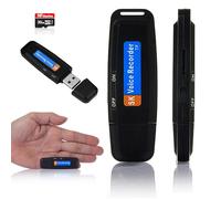 Enregistreur Vocal Espion numérique avec microSD de 32 Go Inclus | Mini enregistreur Audio idéal pour réunions, interviews, Cours | Graveur USB Espion Portable jusqu'à 500 Heures d'enregistrement NF2
