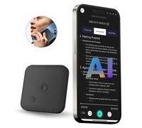 Enregistreur Vocal et de Conversations avec Technologie AI, Conversion de la Voix en Texte, Traduction et Résumé, Compatible ave Black