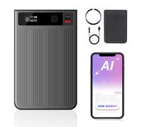 Enregistreur Vocal IA Qoosea, 64GB avec Transcription ChatGPT-4.0 et Carte Mentale, Contrôle par Appli pour Réunions, Cours, Appels, Double Mode Enregistrement, Service IA Gratuit 1 an