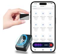 Enregistreur Vocal - Magnétique 64 Go avec Réduction du Bruit, Port USB-C Rechargeable pour études, Conférences, Réunions, Entretiens, Enregistreur Audio Portable avec écouteurs, Facile à Utiliser