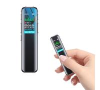 Enregistreur Vocal, Mémoire 64 GB, Rechargeable par USB, avec Fonction de Commande Vocale, avec Lecteur MP3 pour Cours Dictaphone Enregistreur Vocal, Réunions et Entretiens, Enregistreur Vocal Espion