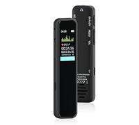 Enregistreur Vocal, Mémoire 64 GB, Rechargeable par USB, avec Fonction de Commande Vocale, avec Lecteur MP3 pour Cours Dictaphone Enregistreur Vocal, Réunions et Entretiens, Enregistreur Vocal Espion