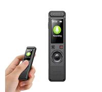 Enregistreur vocal, mémoire de 64 Go, déverrouillage par mot de passe, avec lecteur MP3, rechargeable via USB Mini enregistreur vocal, pour réunions et entrevues, stylo enregistreur vocal