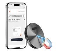 Enregistreur Vocal Mini Magnétique 64GB IA, App Control, ChatGPT, Transcription Temps Réel, Traduction & Résumé, Réduction Bruit