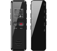 Enregistreur vocal numérique, 64 Go 1536 kbps haute qualité d'enregistrement, réduction du bruit, enregistrement en une seule touche, reconnaissance vocale, MP3, enregistreur pour conférence, conféren
