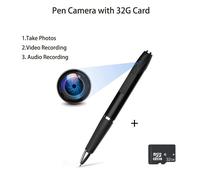 Enregistreur vocal numérique aste",stylo à bille professionnel,réduction du bruit,son,audio,statique,régule WAV,"dictaphone à 3 joueurs - Type Camera With 32G Card