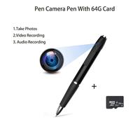 Enregistreur vocal numérique aste",stylo à bille professionnel,réduction du bruit,son,audio,statique,régule WAV,"dictaphone à 3 joueurs - Type Camera With 64G Card