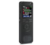 Enregistreur Vocal Numérique avec Lecture Dictaphone 32 Go, 1,44" Écran Couleur Enregistreur Audio MP3, 1536Kbps Enregistreur Sonore avec Réduction du Bruit et Mot de Passe pour Interviews Classes