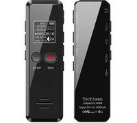 Enregistreur Vocal Numérique, Dictaphone Audio à Une Touche 16G 1536Kbps Lecteur Mp3 à Charge USB Protection par Mot De Passe