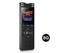 Enregistreur Vocal numérique, enregistreur Vocal Portable 8G 1536 Kbps avec Batterie Longue de cryptage pour conférences, réunions et entretiens (8G)