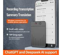 Enregistreur vocal numérique pour app ChatGPT-4 alimenté par IA, 8 go-128 go, transcription de la langue sommataire, dispositif sonore, Dictaphone Audio A3-6