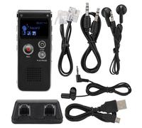 Enregistreur vocal numérique, qualité sonore premium, enregistrement en un clic, microphone haute définition avec réduction du bruit, longue