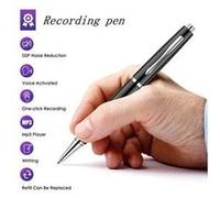 Enregistreur vocal professionnel stylo 16gb portable hd usb mp3 petit lecteur noir + boîte de rangement bleu