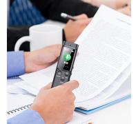 Enregistreurs vocaux pour réunions, enregistreur vocal numérique | Enregistreurs vocaux protégés par mot de passe - Réduction du bruit, double microphone, dictaphone de qualité HD pour journalistes, é