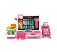 Enregistreuse pour , jeu de simulation de supermarché avec scanner et calculatrice, pour de 4 à 6 ans, apprentissage des mathématiques, anniversaire pour maternelle