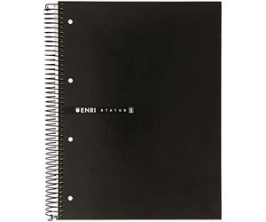 Enri 10043 Cahier micro perforé A4+ 160 feuilles 5 x 5 Noir