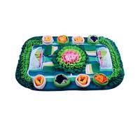 Enrichissement pour Animaux De Compagnie Mat De Dérision Tapis Mangeur Lent avec des Conceptions Motifs Terrain Football pour Un Chien Intérieur en Plein Air Divertissement Utilisez des