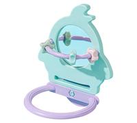 Enrichment Toy with Mirror - Parrot Cage Perch, Chewable Bird Accessory, Interactive Stand for Cockatiels Parakeets Lovebirds Conures, Small Medium Large Breed Birds for Home Aviary