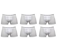Enrico Coveri Lot de 6 boxers pour homme en coton bi-élastique Art. EB1000 Extérieur - Blanc - M