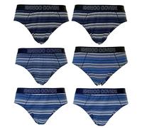 Enrico Coveri Lot de 6 slips en coton élastique pour homme Taille M-L-XL-XXL Plusieurs motifs, Es1220, M