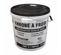 Enrobé à froid - 25 kg - Sans odeur - Norme NF P 98-139 - Noir - Réparation de nid de poule - Résistant à l'eau