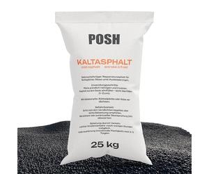 Enrobé à froid 25kg - Asphalte de réparation bitumineux - Masse bitume - Réparation d’asphalte - Enrobé à froid 0-8mm