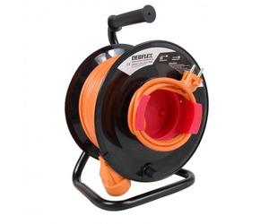 enroul jardin 25m HO5VVF 3G1.5 orange fiche 2P+T 10/16A se DEBFLEX