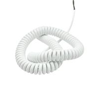 enroulant Le câble électrique, Câble spiralé à Ressort 0,1 mm² 28 AWG, multiconducteur, 6 mètres de Long, Extensible, cuivre Pur, Isolation PU(2 Cores)