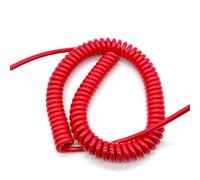 enroulant Le câble électrique, Fil d'acier à Ressort à 3 âmes, Extensible jusqu'à 3 mètres, PU mis à la Terre rétractable résistant à la Chaleur, Plusieurs Tailles(15AWG 1.5mm2)