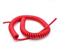 enroulant Le câble électrique, Fil de Terre en polyuréthane résistant au Froid à Double Noyau en Spirale à Ressort, Longueur Extensible de 9 mètres, Plusieurs Tailles Disponibles(5AWG 16mm2)