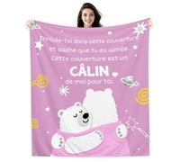Enroule-toi dans cette couverture et sache que tu es aimée Cette Couverture est un câlin de moi pour toi Couverture Câline pour Elle Femme Fille Maman Fille Sœur Amies Cadeau d'anniversaire ou de Noël