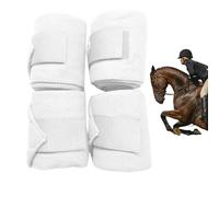 Enroulements pour les jambes de cheval-ensemble de bandages élastiques 4 pièces, sangles de soutien aux jambes équines réutilisables | Compression respirante pour , soins légers pour l'entraînement