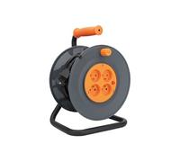 Zenitech – Enrouleur 4 prises H05VV-F 3G1 mm² 25 m avec coupe‑circuit – Noir