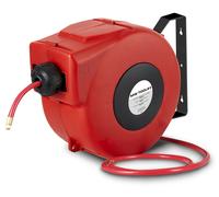 Enrouleur air 20 m Ø 3/8 10 bars PP avec enroulement automatique et support mural pivotant MW Tools HAL01020CG