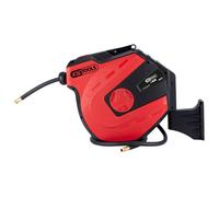 Enrouleur air et eau 3/8'' avec tuyau Ø10mm, raccord 1/4'' - 15m - KS TOOLS - 515.3440