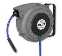 Enrouleur air et eau 8 m Ø 3/8 15 bars Tech avec enroulement automatique et support mural pivotant Zeca 804/10/S